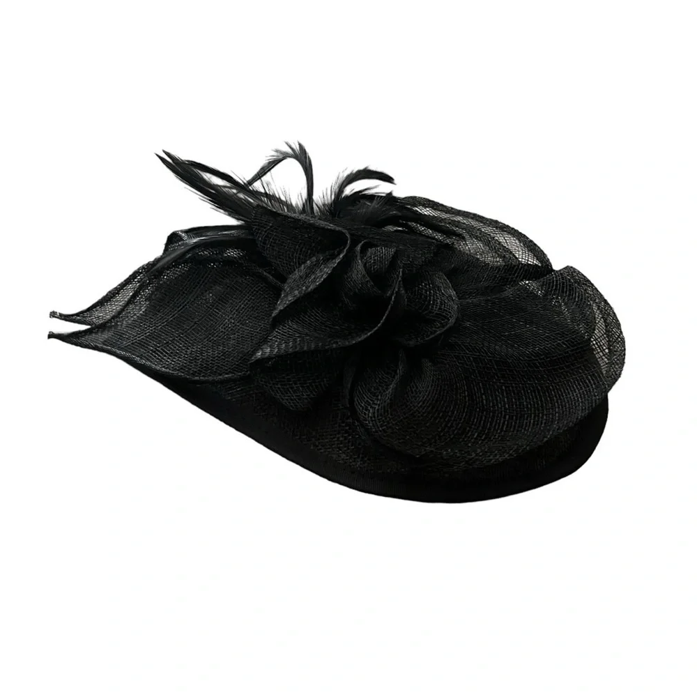 NWOT Black Color Fascinator Hat for Women Tea Party Wedding Kenturky Derby Hat